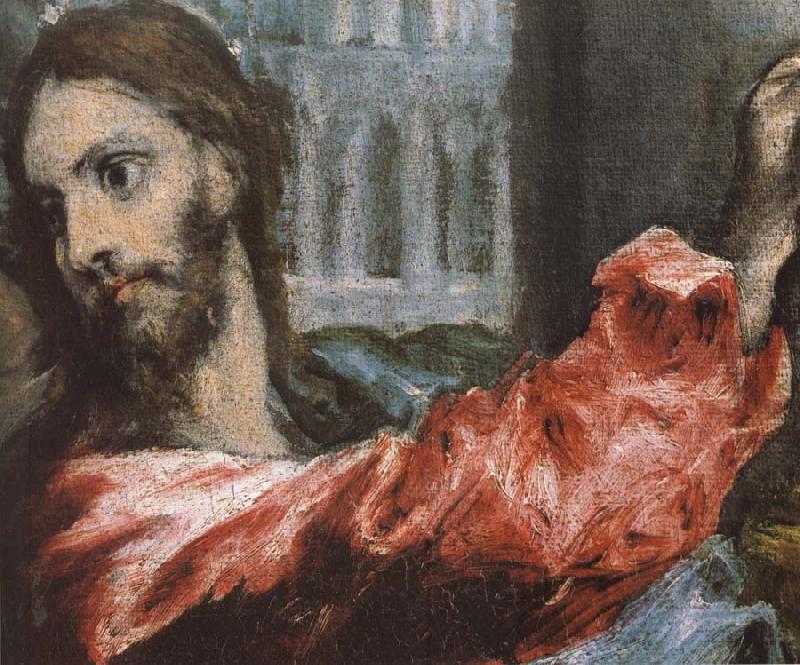  Detail of  The Christ is driving businessman in the fane